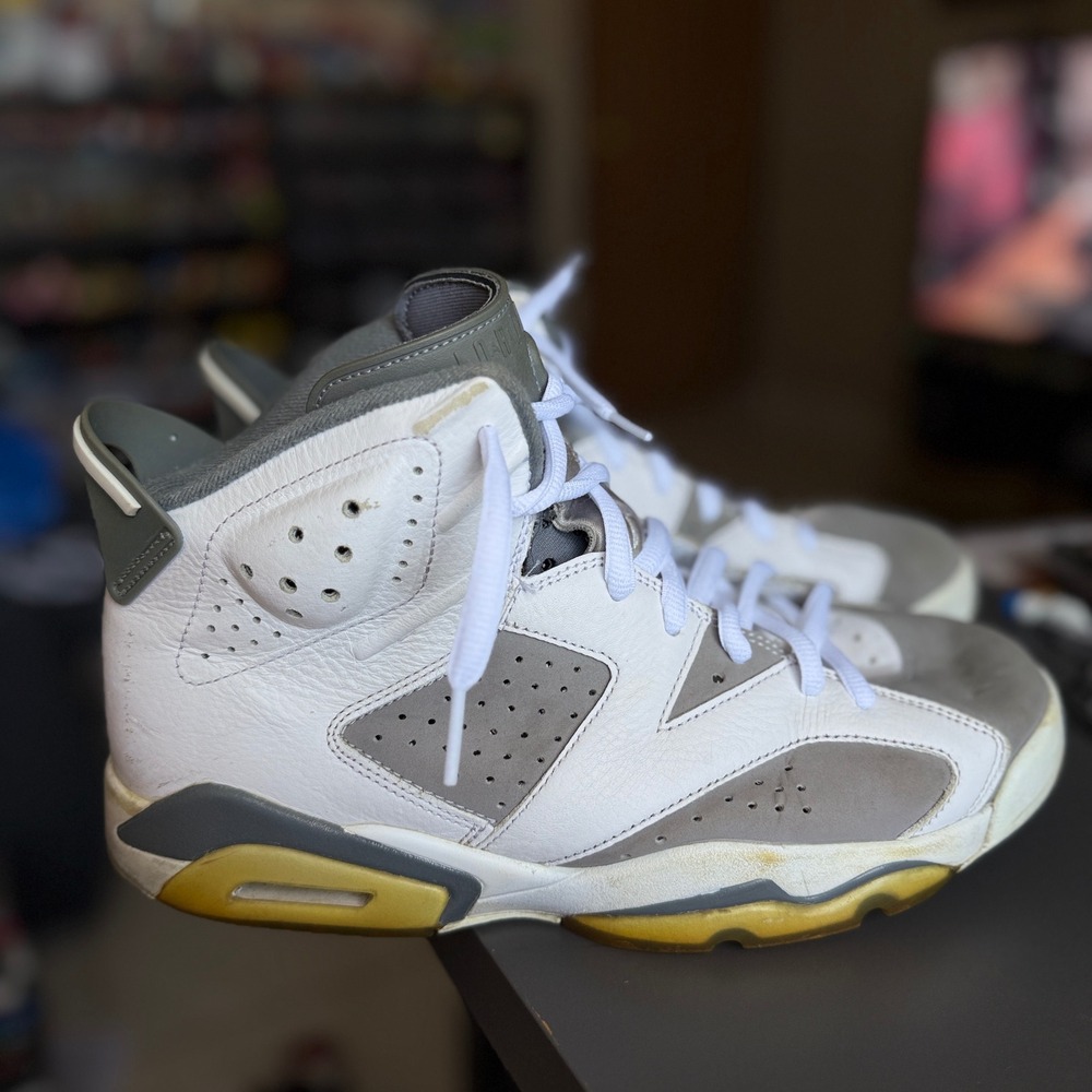 Jordan Air Jordan 6 Retro Mens 10.5 White Cool Grey CT8529-100 High Top Sneaker - Picture 2 of 10
